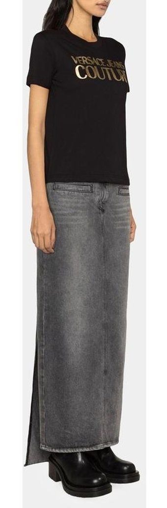 Versace Jeans Couture Bayan T-Shirt 76Haht04 Cj00T G89 Siyah L