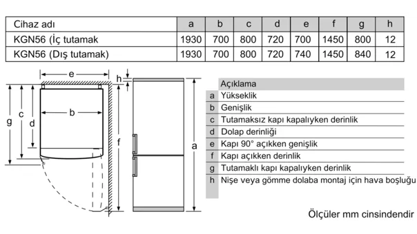 Siemens KG56NLBF0N Çift Kapılı Nofrost F Enerji Sınıfı 508 lt Modern Siyah Alttan Donduruculu Solo Kombi Tipi Buzdolabı