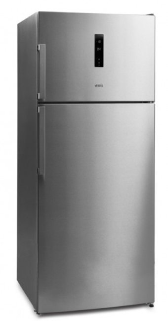 Vestel NF60012 EX Çift Kapılı Nofrost E Enerji Sınıfı 524 lt Modern Inox Üstten Donduruculu Solo Kombi Tipi Buzdolabı