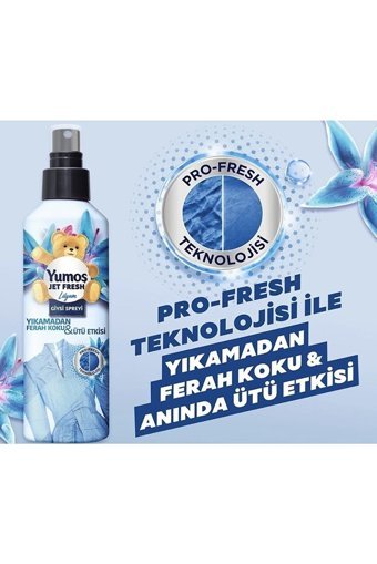 Yumoş Jet Fresh Orkide Kokulu Sprey Çamaşır Parfümü 4x 200 ml