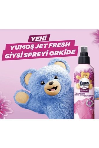 Yumoş Jet Fresh Orkide Kokulu Sprey Çamaşır Parfümü 4x 200 ml