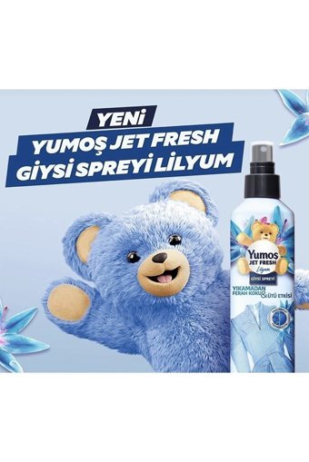 Yumoş Jet Fresh Orkide Kokulu Sprey Çamaşır Parfümü 4x 200 ml