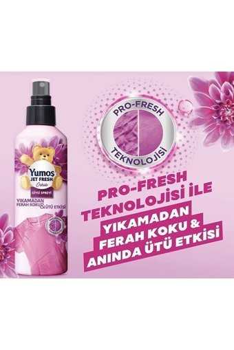 Yumoş Jet Fresh Orkide Kokulu Sprey Çamaşır Parfümü 4x 200 ml