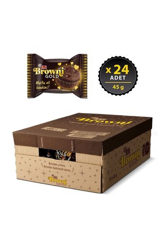 Eti Browni Gold Çikolatalı Kek 24x45 gr