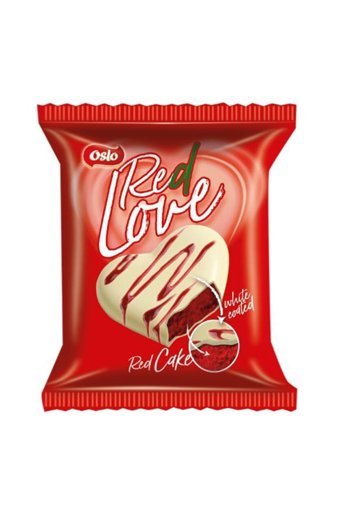 Oslo Redlove Kırmızı Kekli Kek 48x50 gr