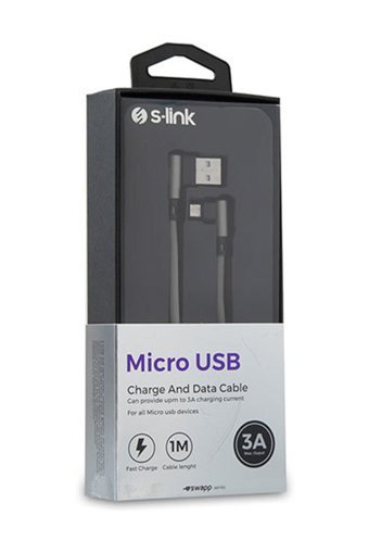 S-Link Micro USB Kablolu Muadil Şarj Aleti Gri