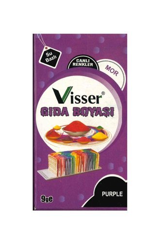 Visser Mor Organik Toz Gıda Boyası 9 gr