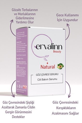 Ervalinn Natural Aydınlatıcı Kırışıklık Karşıtı Göz Altı Torba Karşıtı Gece Gündüz Serumu 10 ml