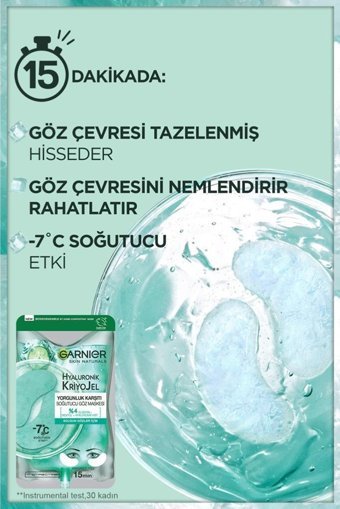 Garnier Hyaluronik Kriyojel Göz Altı Kağıt Maske 3×2 Adet