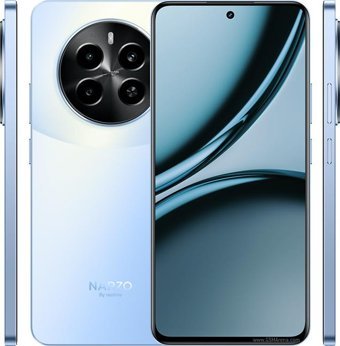 Realme Narzo 70 128 GB Hafıza 6 GB Ram 6.67 inç 50 MP Çift Hatlı AMOLED Ekran Android Akıllı Cep Telefonu Mavi