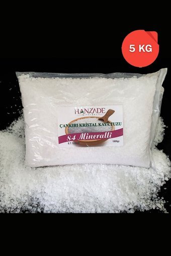 Hanzade Bitkisel İyotlu Kristal Kaya Tuzu Paket 5 kg