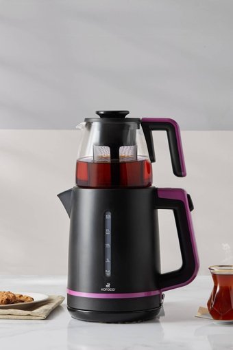 Karaca Maxi Tea XL Cam Demlikli 1700 W Plastik Gövdeli Raspberry Çay Makinesi