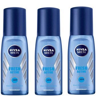 Nivea Fresh Active Sprey Erkek Deodorant 3x75 ml