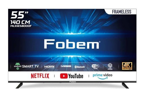 Fobem ML55ES8000F 55” Frameless Ultra Hd Androıd 13 Smart LED Tv