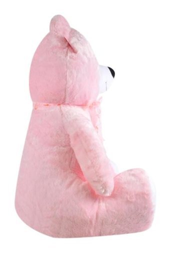 Selay Oyuncak Pembe Büyük Boy Peluş Gülen Yavrulu Ayı 95 cm Peluş Oyuncak