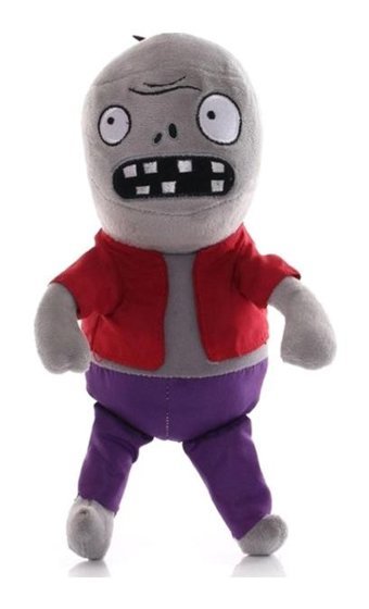 Jzcat Plants Vs. Zombies Oyuncak Bebek Gri 30 cm Peluş Oyuncak