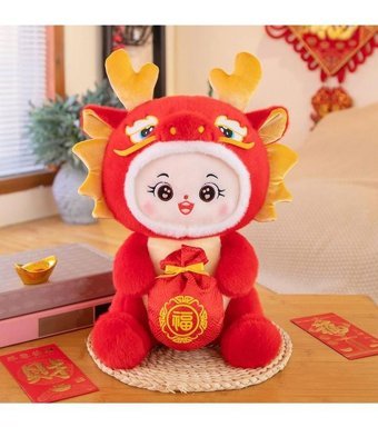 Magideal Suntek Dragon Doll Dekoratif Ejderha Peluş Oyuncak