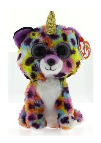 Ty Beanie Boos Giselle Gökkuşağı Unicorn Leopar 15 cm Peluş Oyuncak