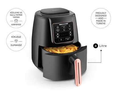 Karaca Air Pro Cook 3 In 1 XL Airfryer 4 lt Sıcak Hava Fritözü Rose Gold