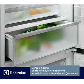 Electrolux Enp7td75s Çift Kapılı No Frost D Enerji Sınıfı 376 lt Alttan Donduruculu Ankastre Buzdolabı