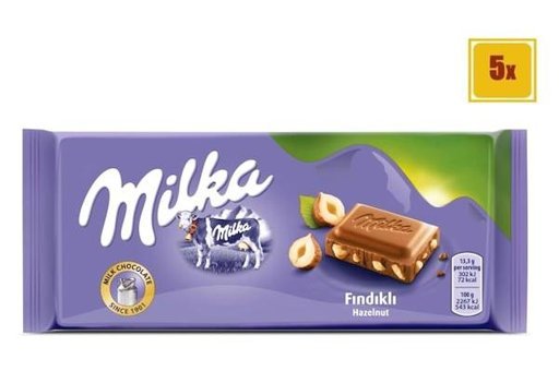 Milka Fındıklı Çikolata 80 gr 5 Adet