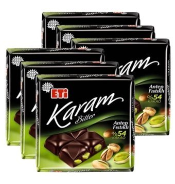 Eti Karam Bitter Bitter Çikolata 75 gr 6 Adet