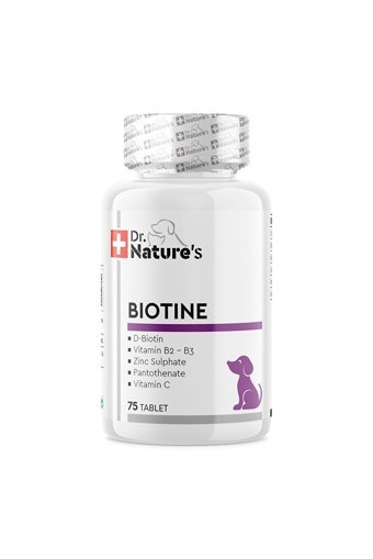 Dr. Nature's Dog Biotin D Vitaminli C Vitaminli B Vitaminli Tüy Sağlığı İçin 75 gr 75 Tablet Köpek Vitamini