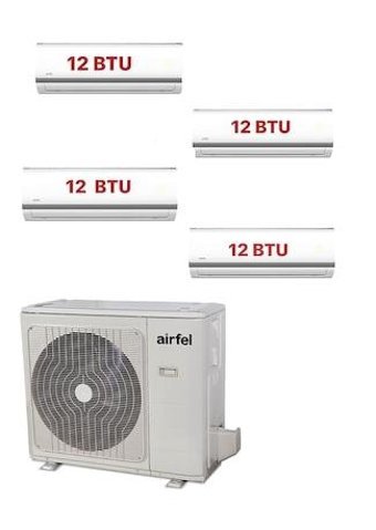 Airfel 4LMX105N 12000 Btu A++ Enerji Sınıfı R32 Multi İnverter Split Duvar Tipi Klima