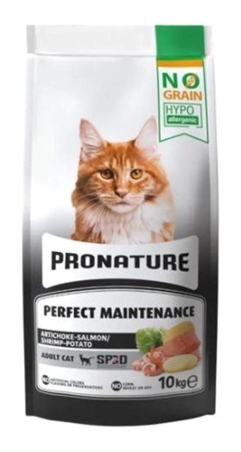 Pronature Hypo-Allergenic Somonlu-Karidesli-Enginarlı Yetişkin Kuru Kedi Maması 10 kg