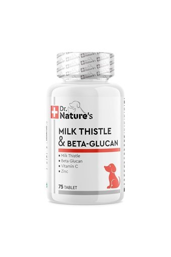 Dr. Nature's Dog Milk Thistle & Beta Glucan Glucosamine Tüy Sağlığı İçin 75 gr 75 Tablet Köpek Vitamini