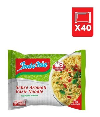 Indomie Sebze Çeşnili Noodle 40x75 gr