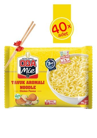 Oba Mie Tavuk Çeşnili Noodle 40x75 gr