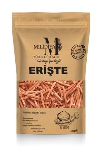 Milidiya Yöresel Ürünler Domatesli Erişte 500 gr