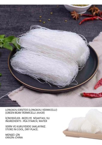 Hongfa Longkou green Bean Vermicelli Bezelyeli Erişte 250 gr