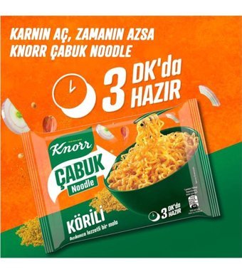 Knorr Çabuk Bardak Köri Çeşnili Noodle 8x66 gr