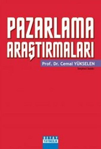 Pazarlama Araştırmaları Cemal Yükselen Detay Yayıncılık