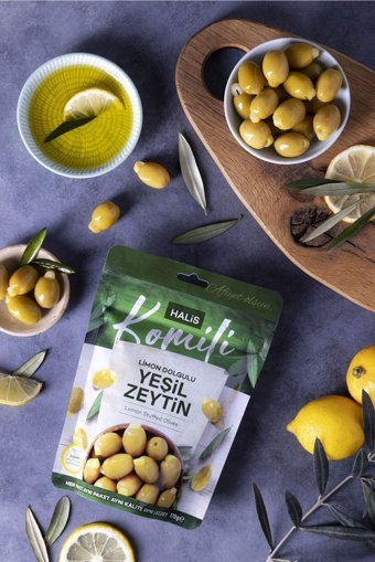 Komili Çekirdeksiz Limonlu Yeşil Zeytin Paket 170 gr