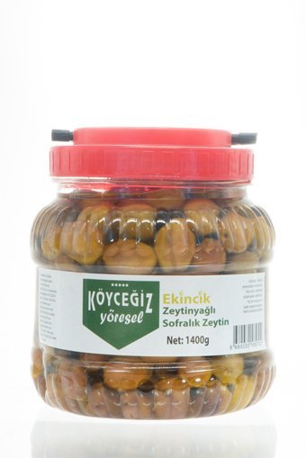 Köyceğiz Yöresel Çizik Yeşil Zeytin Pet Kavanoz 1.4 kg