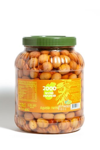 2000 Ayvalık Zeytincilik Salamura Kırma Yeşil Zeytin Bidon 1.44 kg