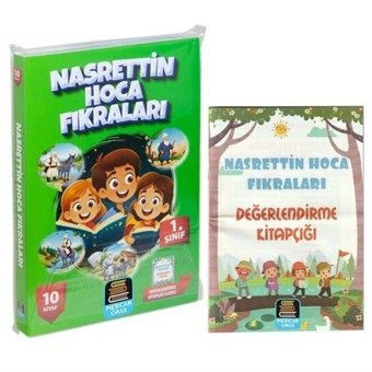 1. Sınıf Nasrettin Hoca Fıkraları Okuma Seti - 10 Kitap Takım - Değendirme Kitapçığı İlaveli Kolektif Mercan Okul