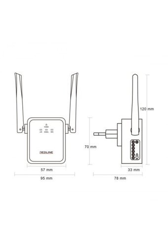 Redline Ts1200w Kablosuz 2 Antenli Menzil Genişletici