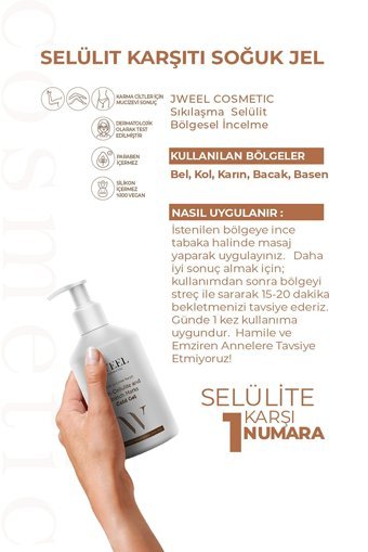 Jweel Cosmetic Sıkılaştırıcı Selülit Jeli 250 ml