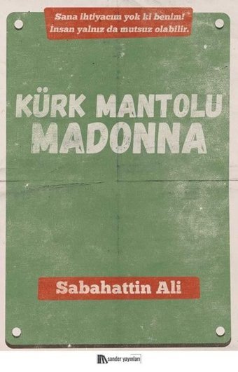 Kürk Mantolu Madonna Sabahattin Ali Sander Yayınları