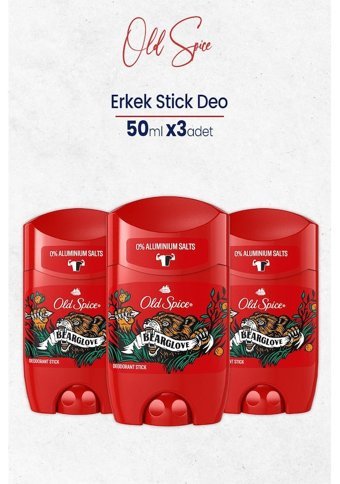 Old Spice Bearglove Erkek Deodorant 3x50 ml