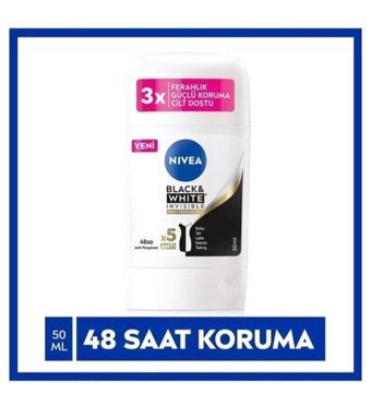 Nivea Black&White Invisible Stick Erkek Deodorant 50 ml