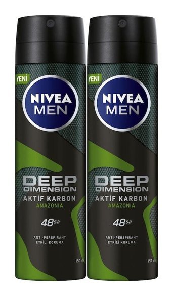 Nivea Amazonia Sprey Erkek Deodorant 2x150 ml