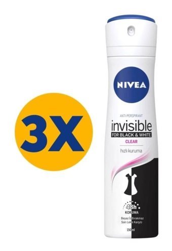 Nivea Black&White Invisible Clear Kadın Deodorant 150 ml