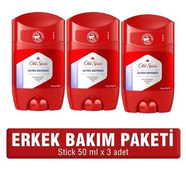 Old Spice Ultra Defense Antipespirant Stick Erkek Deodorant 3x50 ml