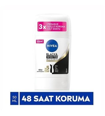 Nivea Black&White Invisible Stick Kadın Deodorant 3x50 ml