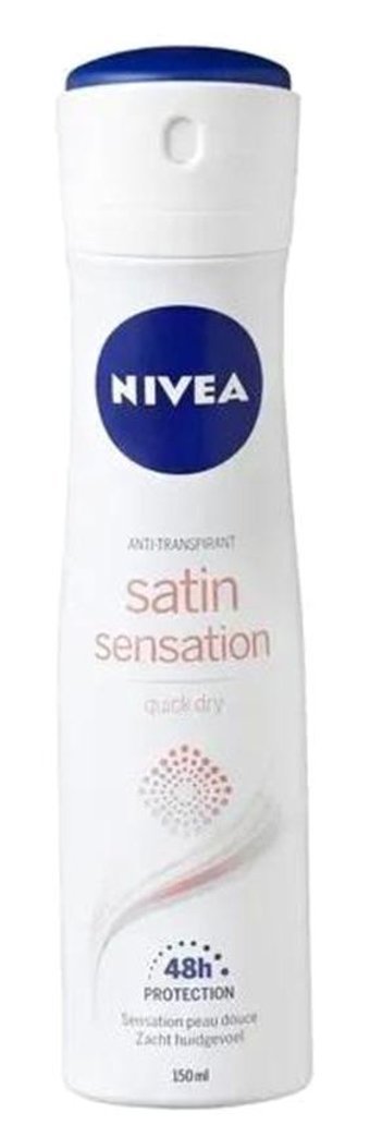 Nivea Satin Sensation Qick Dry Sprey Kadın Deodorant 150 ml